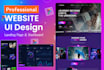 do custom website UI UX design, design figma website UI and landing page design