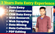 do data  entry and web research expert