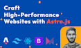 build astro js react website using tailwind CSS
