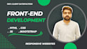 create your front end website using html5 , css3 and js