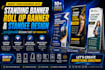 design standing banner, roll up banner and yard signs