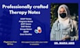 professionally write therapy notes, soap notes, case studies
