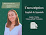 transcribe spanish and english audio or video