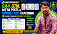 setup or fix up ga4 ecommerce tracking, GTM, meta pixel, and google ads tracking