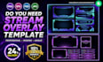 design a professional twitch or youtube stream overlay package