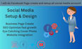 do facebook page create and setup all social media account