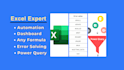do excel automation, dashboard, formula and error solving