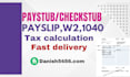 do paystub, check stub, payroll, w2, 1040 forms