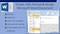 word file editing, formatting and design