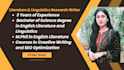 write literature and linguistics articles