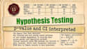do research hypothesis testing, p value and ci computation