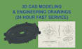 3d cad modeling and engineering drawings