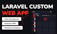 develop a custom web application in laravel