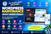 provide secure and optimized wordpress website maintenance