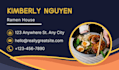 design creative food court bakery and restaurant business card with qr code