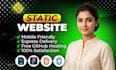 make responsive, static website or HTML, CSS landing page portfolio website