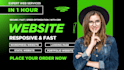 make responsive, static website or HTML, CSS landing page portfolio website
