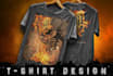 make a graphic tshirt clothing print design