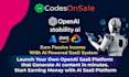 build ai saas website openai saas for generative ai content with membership