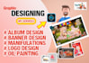design birthday banner, invitation card any customize theme
