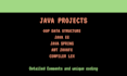 do java oop data structure projects javafx awt swing spring