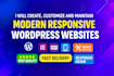create, customize and maintain modern responsive wordpress websites