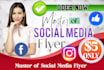 design instagram and facebook social media flyer