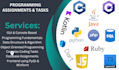 do python and java programming tasks oop and data structure