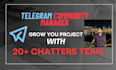 be telegram community manager with 25 chatters in crypto