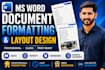 professionally format and design microsoft word documents and books