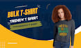 do custom trendy typography t shirt design and bulk t shirt