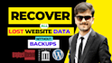 recover all lost website data without backups