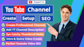 create youtube channel with logo, banner, intro, outro SEO
