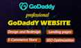 design or redesign godaddy website with godaddy builder