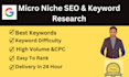 do profitable website pinterest amazon niche and keyword research for you