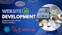 create modern responsive website using bootstrap php laravel react js