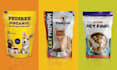 create pet food packaging, mylar bag and label design