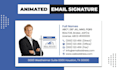 design clickable email signature with animated logo for gmail, outlook