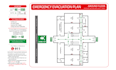 design an easy to use emergency exit plan, evacuation map
