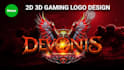 design super quality 3d game logo