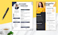 provide a professional resume design eye catching CV layout