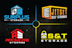 do modern logo for self storage and vault company
