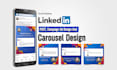 design linkedin banner cover carousel and profile branding