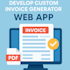 develop custom invoice generator web app with PDF download