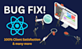 fix bugs in react, next js, or any website errors and issues