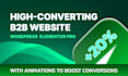 create a high converting elementor b2b website with svg animations