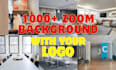 design a professional google meet, zoom virtual background with your logo