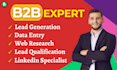 b2b lead generation linkedin lead lead qualification prospect list building