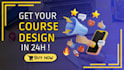 design professional online course image, cover, udemy thumbnail