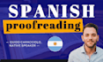 meticulously edit and proofread your spanish texts